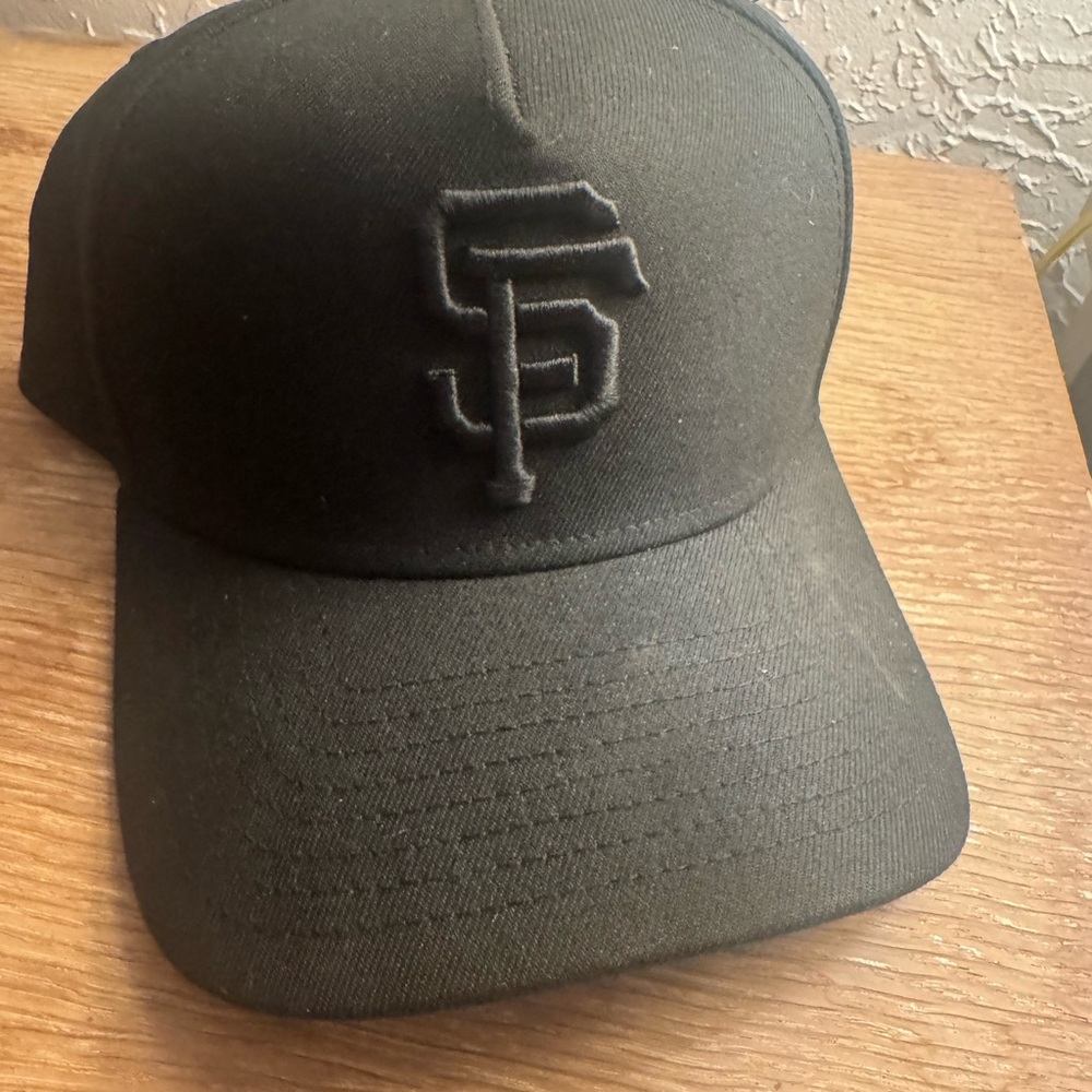 Black Baseball Cap with Embroidered Logo
